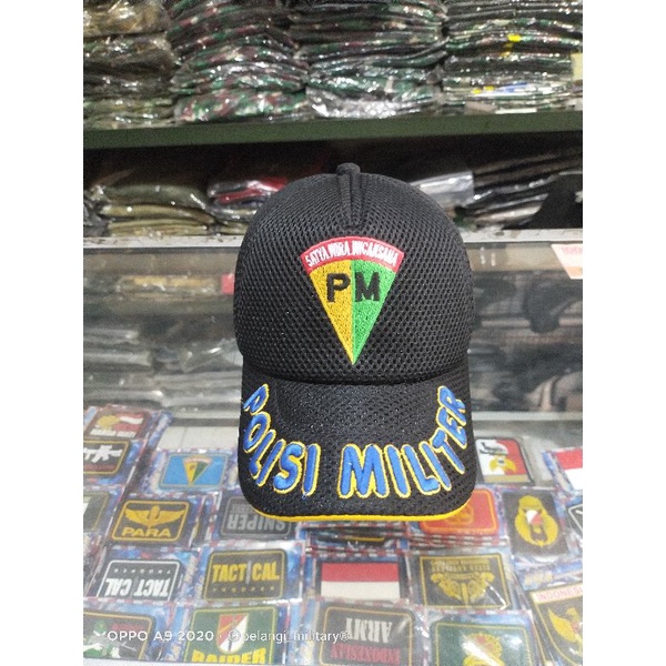 TOPI PM DOUBLEMES FUL BORDIR TIMBUL POLISI MILITER/KUALITAS SUPER