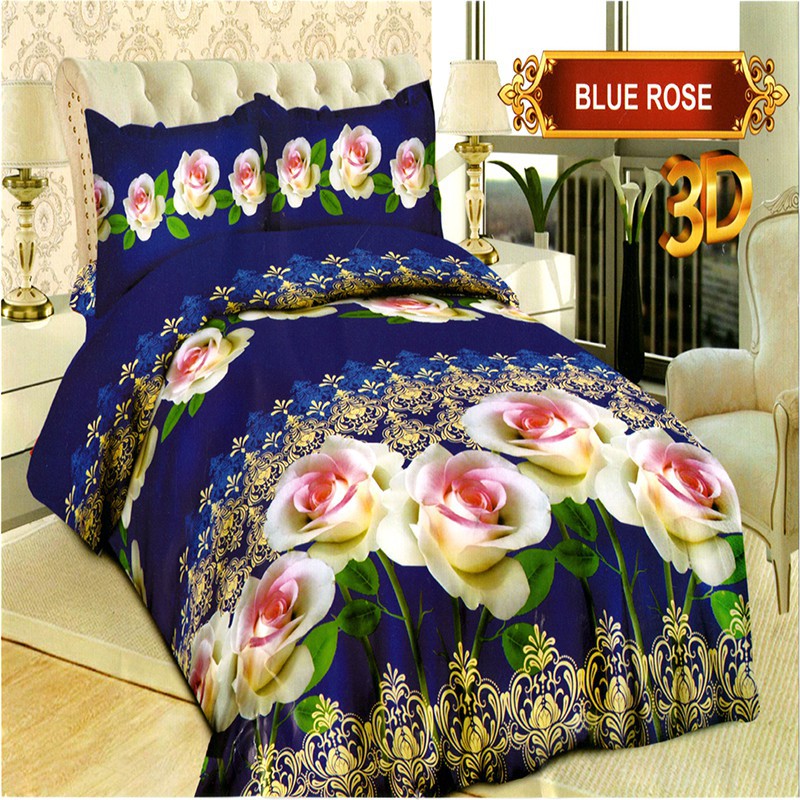 Sprei Bonita Blue Rose 160x200