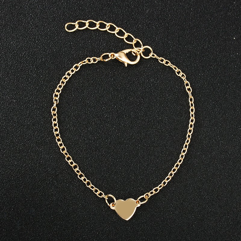 Simple and sweet all-match heart-shaped love peach heart bracelet