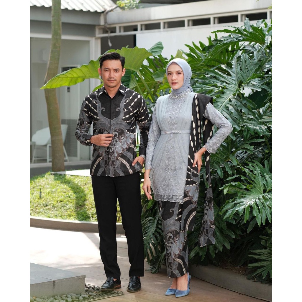 (ADA JUMBO) Couple Kebaya Modern Baju Wisuda Tunangan Lamaran Terbaru Baju Batik Brukat