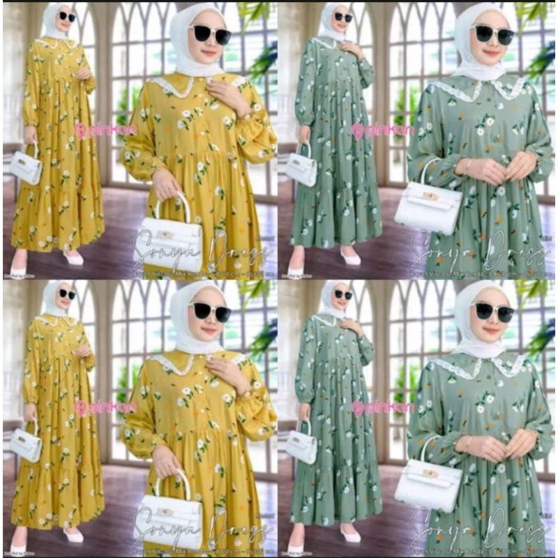 SONYA MIDIDRESS//MOTIF RAYON BUNGA SONYA