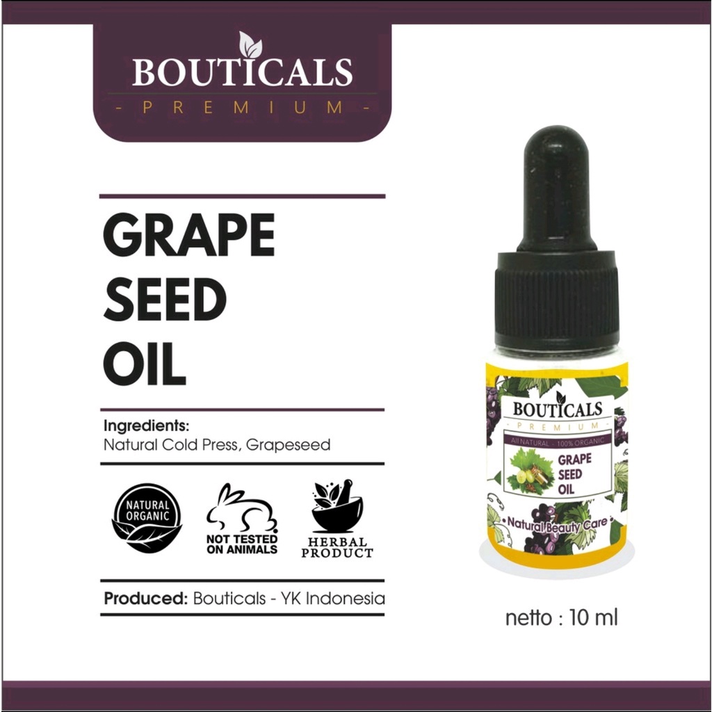 Jual Grapeseed Oil Face Oil Serum Wajah Natural Organik ( Bouticals ...