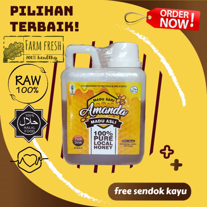 

MADU AMANDA 1000 GRAM | MADU ASLI | MADU MURNI | RAW HONEY