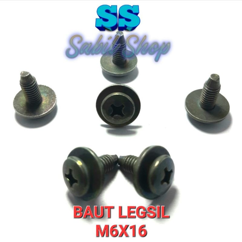 10 BAUT BODY YAMAHA 6x16 BAUT LEGSIL COVER MOTOR YAMAHA JUPITER BAUT BODY YAMAHA BAUT LEGSIL YAMAHA UKURAN M6x16