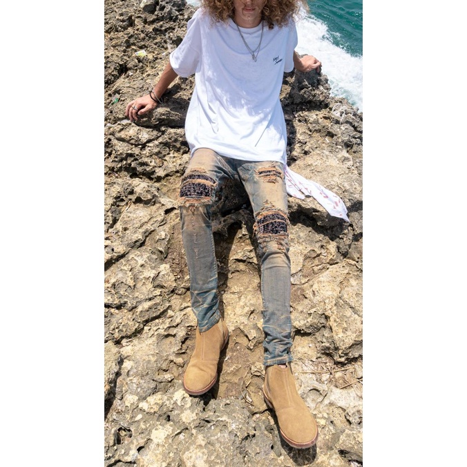 M1 Tri Batik - Vintage Blue - Celana Jeans