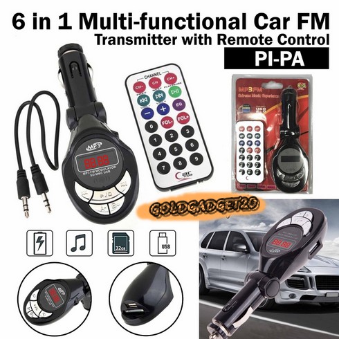 SAVER MP3 CHARGER CAR KIT PI-PA LAYAR LCD UNIVERSAL