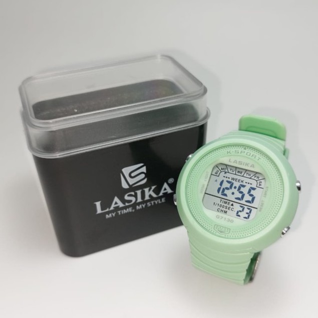 UNISEX Jam Tangan Premium Digital Lasika Type 7130 Series Warna Water Resist