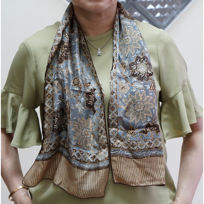 Scarf Batik Sutra Tebal Premium Tulis Tradisional