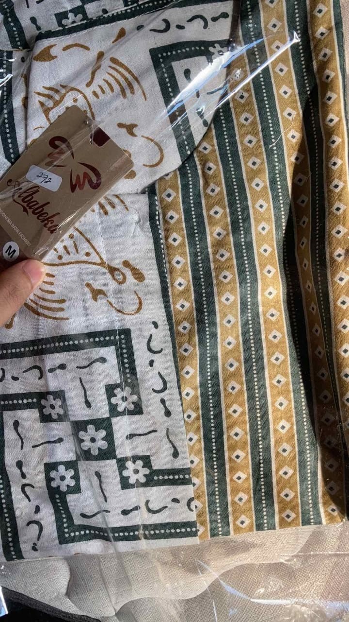 M-l-xl-xxl Batik Wanita Asj Sa Hrb026 Kenongo Kemeja Tosca Pendek