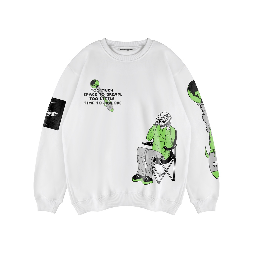 Southgate SPACE CREWNECK - WHITE