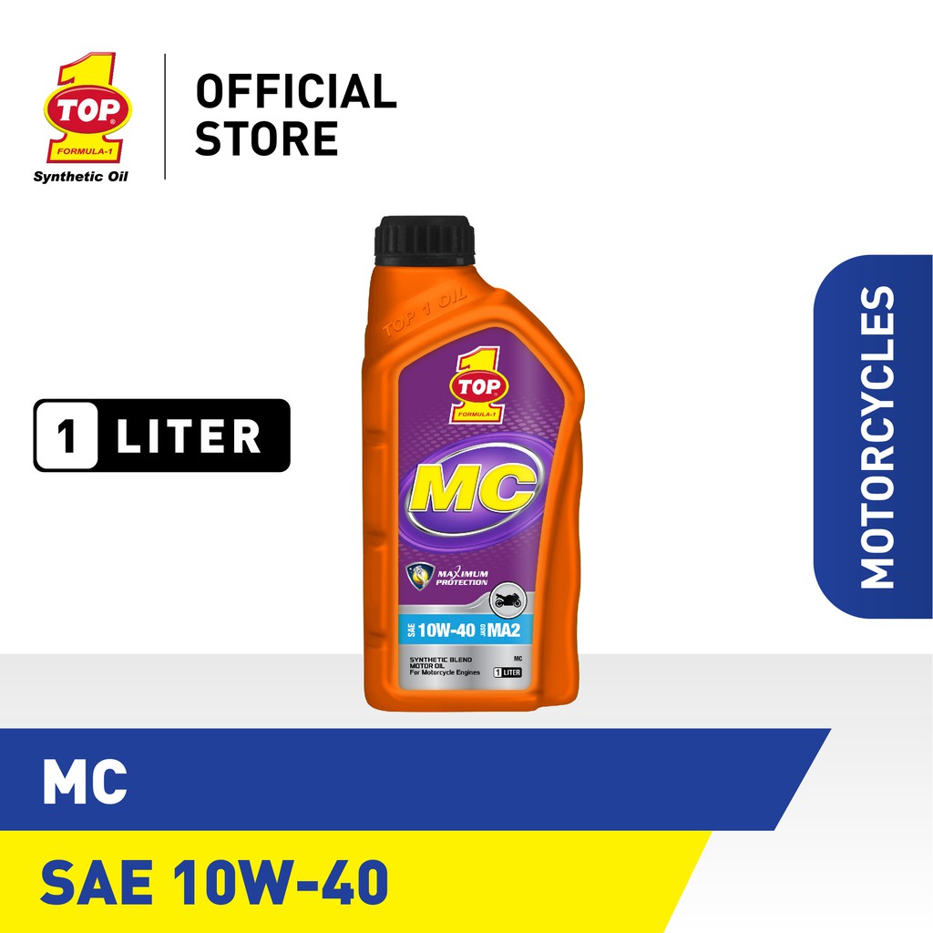 New TOP 1 MC SAE 10W-40 1 L - Oli Motor