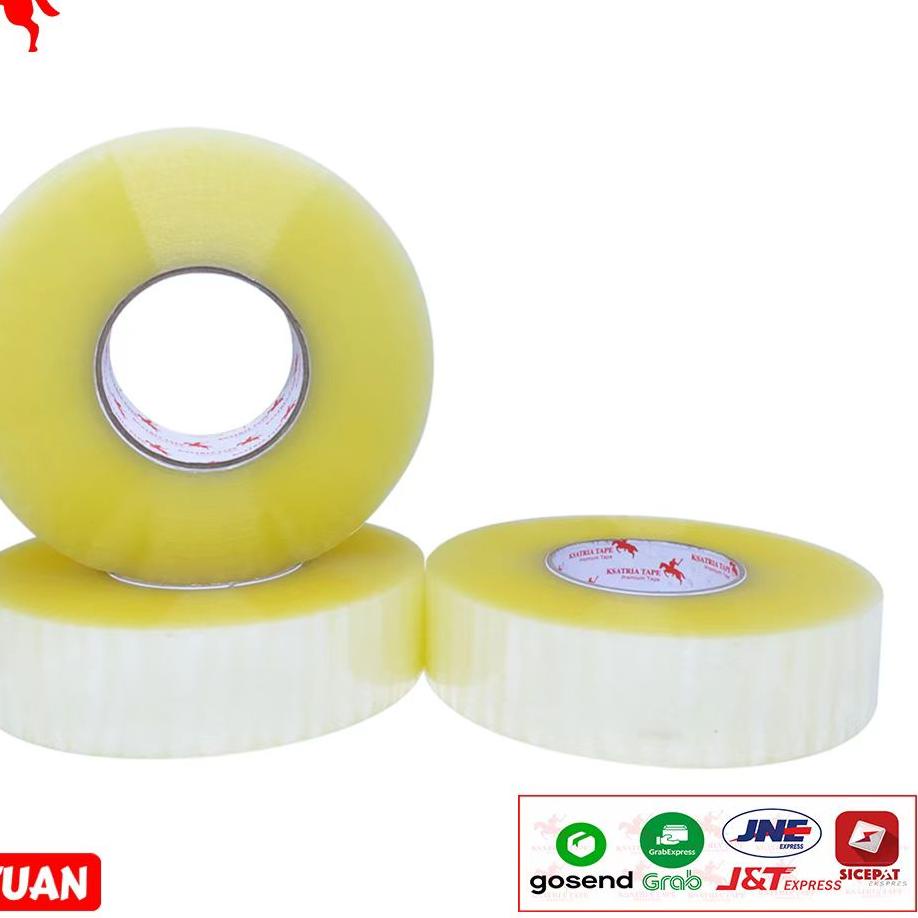 

⚡COD⚡ Lakban OPP Tape / Lakban Bening KSATRIA Tape 500 Yard -Pcs paling murah