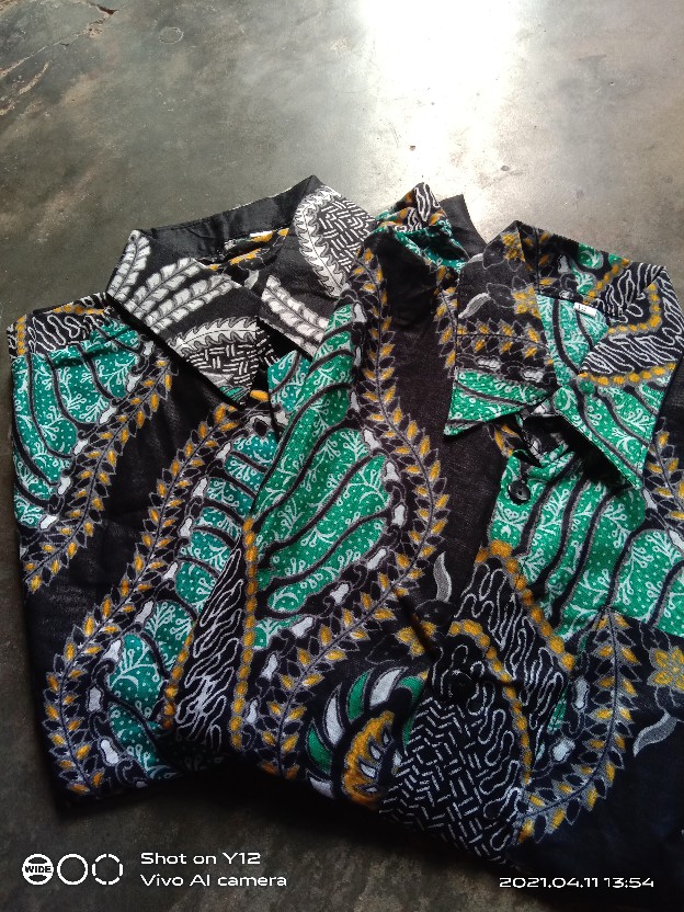 [free Ongkir] Batik Couple / Keluarga / Pasangan / Anak Motif Madu Ijo