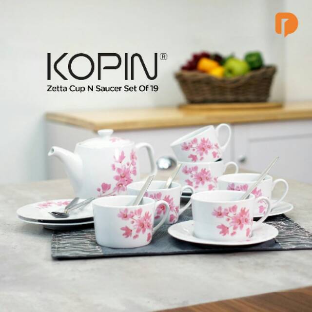 Kopin Zetta Cup N Saucer Set Of 19
