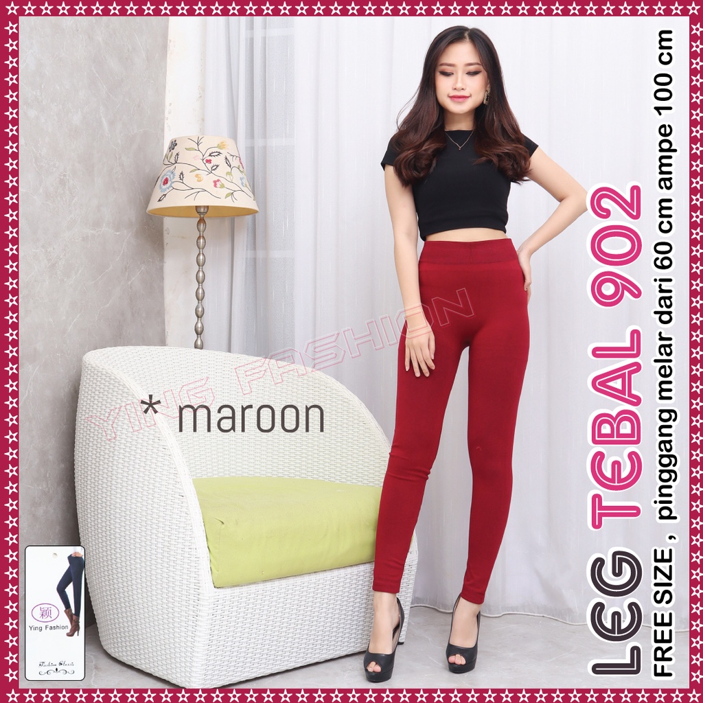 [ GROSIR ]  Legging tebal wanita / legging 902 / legging fleece tebal import wanita / legging fashion wanita / legging panjang / legging hitam