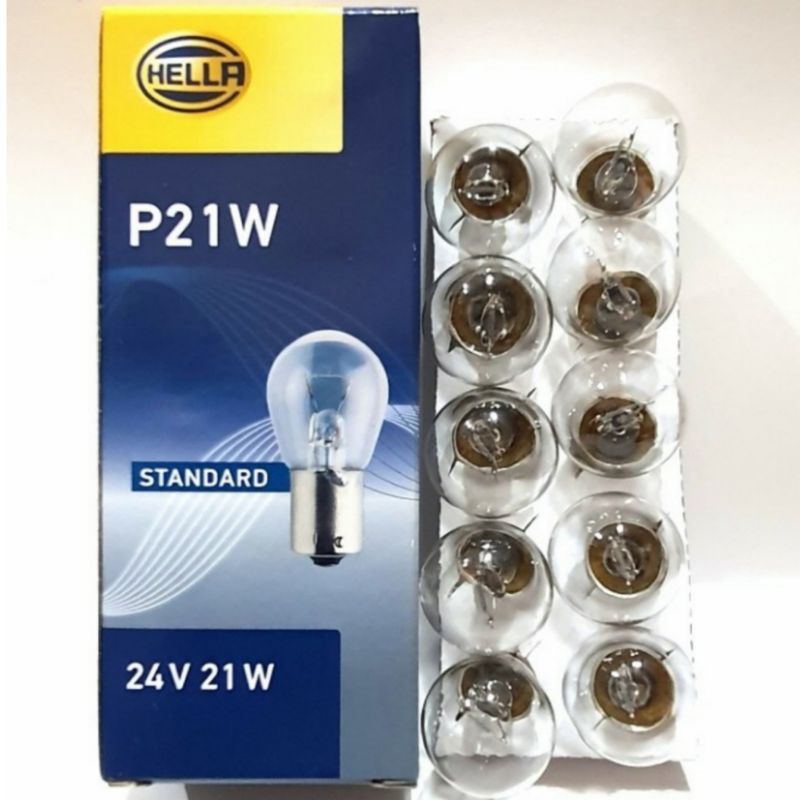 Bohlam HELLA S25 24V 21W Clear Kaki1 -Harga 10pcs-