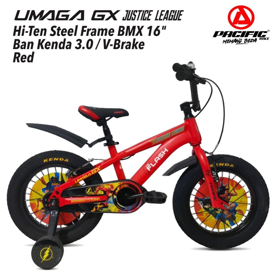 SEPEDA ANAK PACIFIC BMX UMAGA GX JUSTICE LEAGUE 16”  FRAME STEEL V-BRAKE BICYCLE