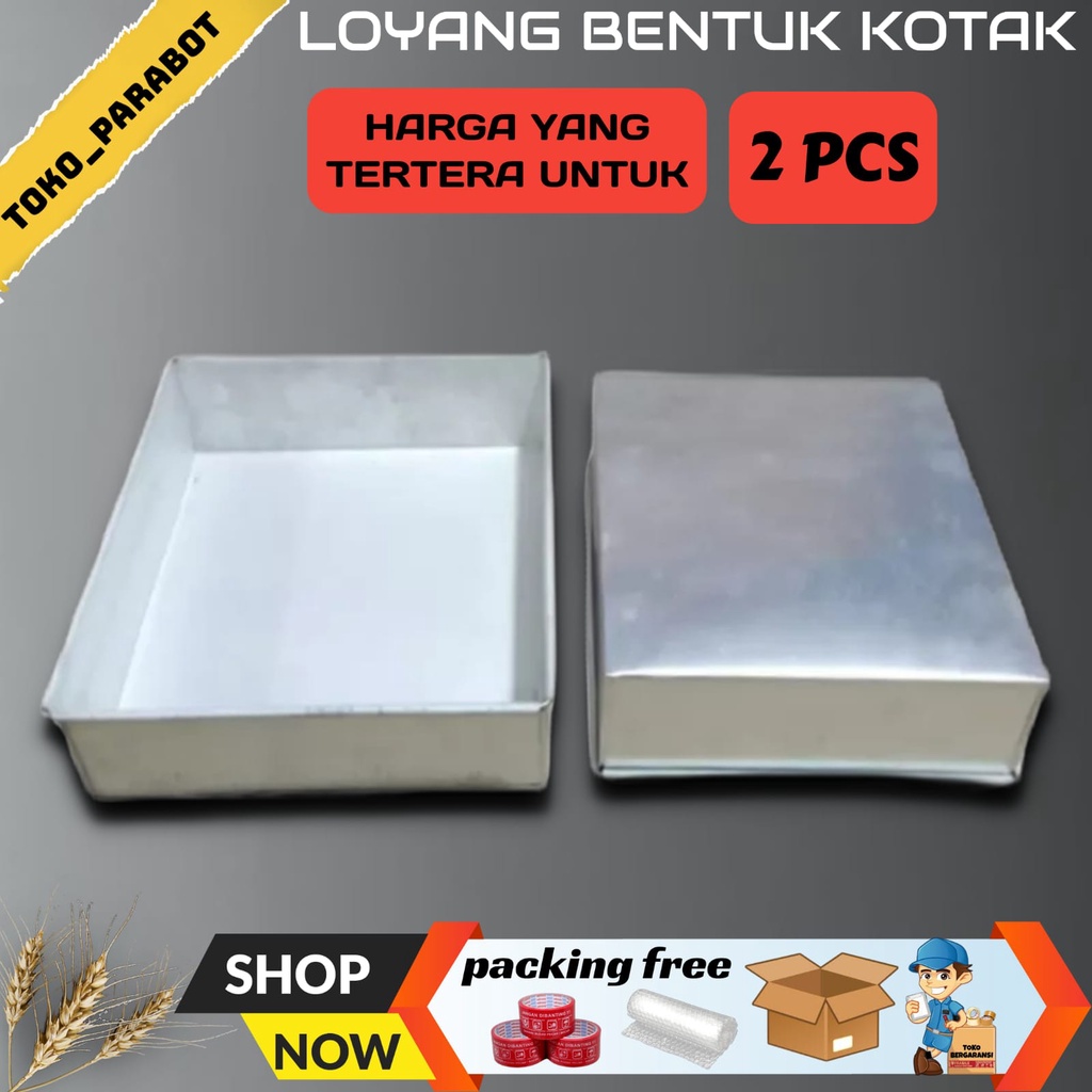2 PCS Loyang Kue Kotak Kue Bolu Kue Hajatan