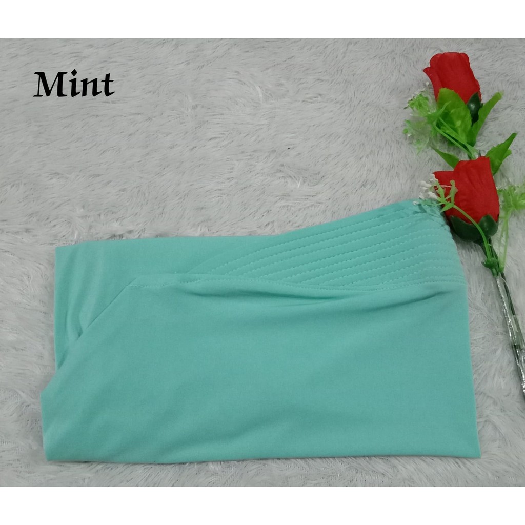 Best Seller...!!! Bergo Oval Polos / Hijab Harian Simple-Mint