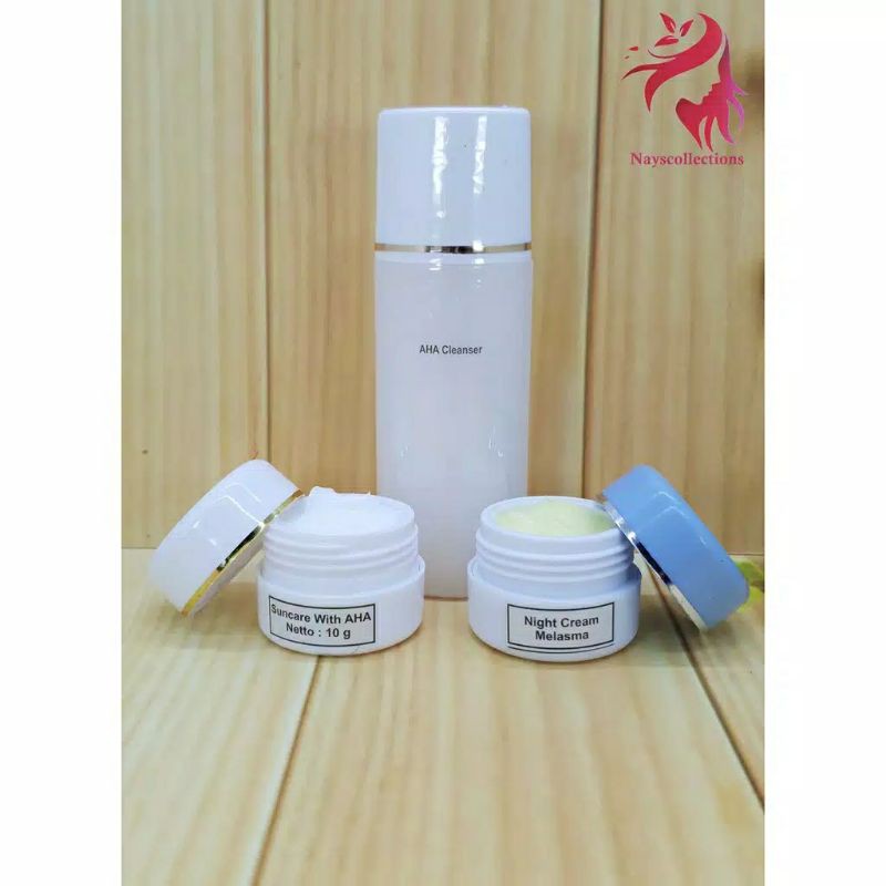PAKET CREAM FARMA MELASMA 3in1 100% ORIGINAL / AHA Cleanser / Flek hitam / Farma flek Skincare wajah