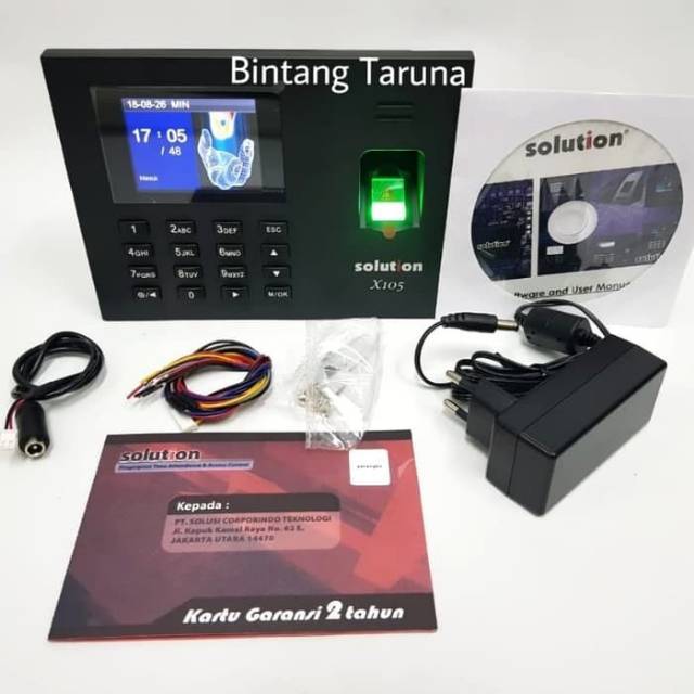 Mesin Absen Fingerprint Solution X 105 Mesin Absen Solution X 105 Garansi Resmi 2 tahun