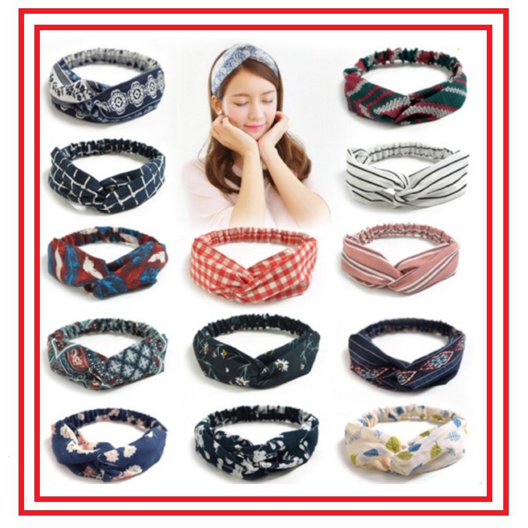 BAJ Bando Polos Salur - Bando Bandana Simpul Ala Korea - Headband - Bando Bandana Korea Untuk Wanit IR044