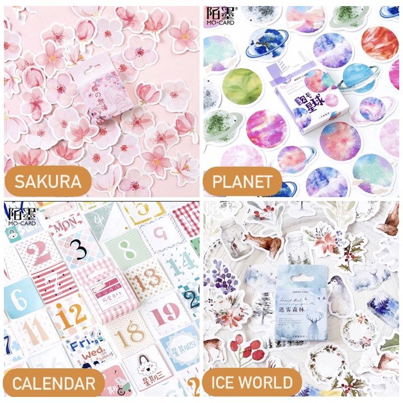

1 box STICKER Binder DECOR Stiker dekor Aesthetic scrapbook Bujo DIY Journal Jurnaling Diary stiker