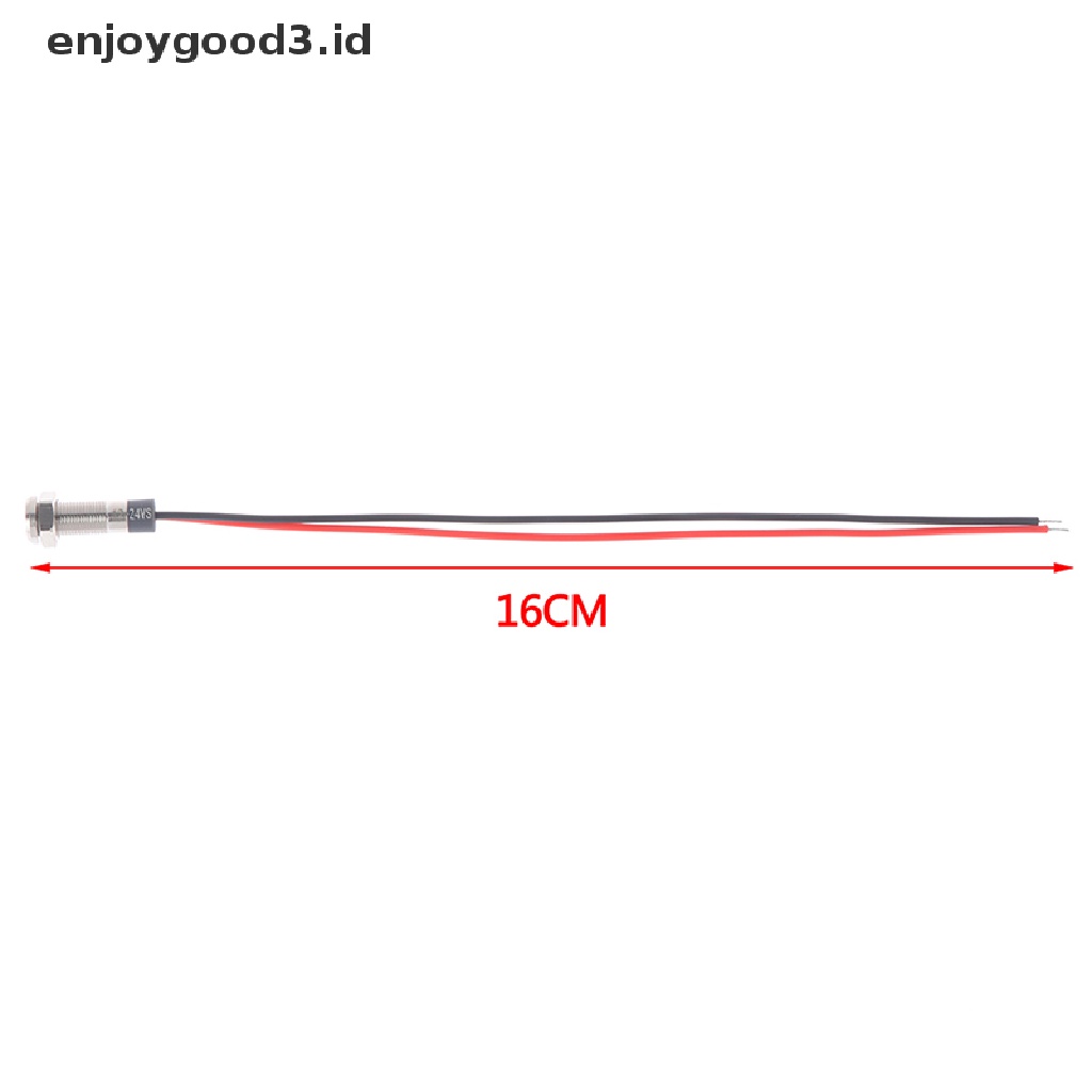 (Id) P67 Lampu Indikator Peringatan Led 6mm 3v 5v 6v 12v 24v 220v Anti Air Bahan Metal