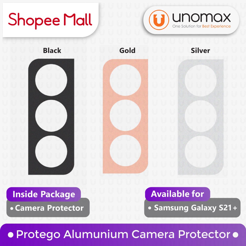 Camera Protector Samsung Galaxy S21 / S21+ / S21 Plus / S21 Ultra Protego Aluminium