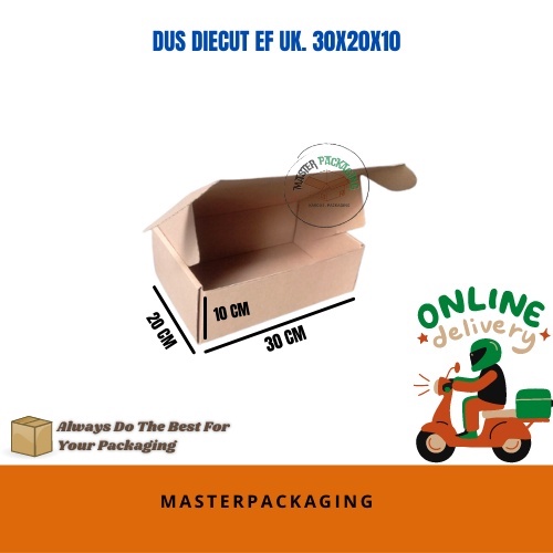 

DUS PIZZA/KARDUS/BOX DIECUT KUNCIAN DEPAN E FLUTE UK 30x20x10