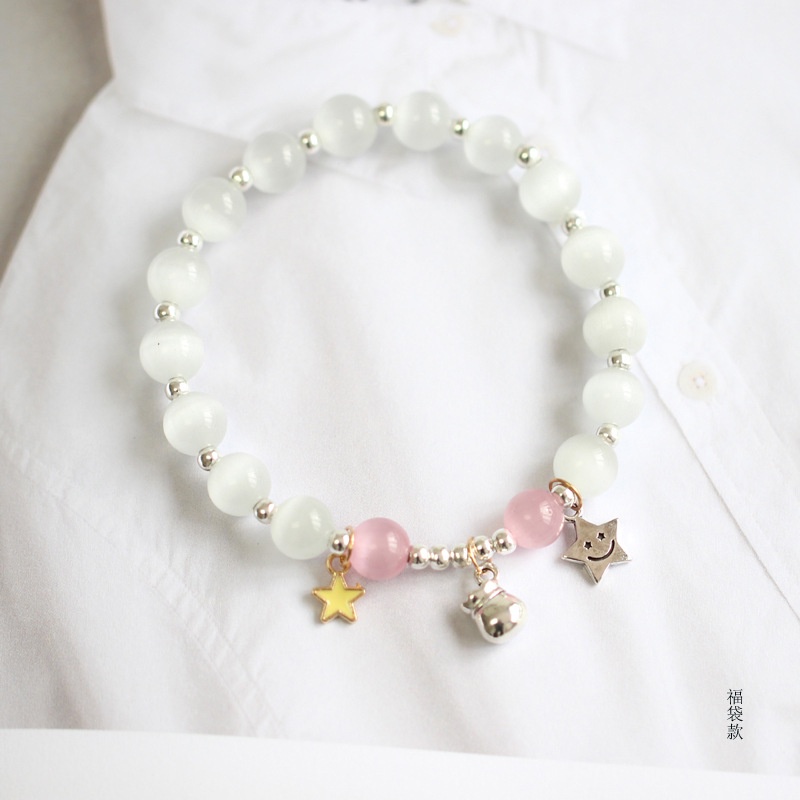2022 Gelang Tangan Manikmanik Kristal Opal Warna Permen Untuk Wanita