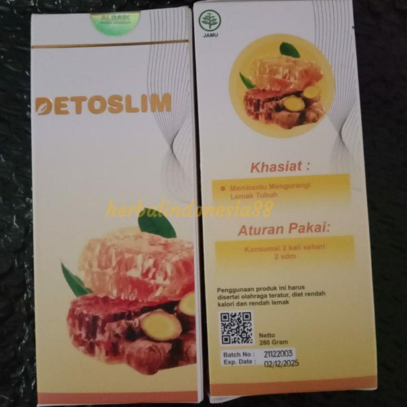 Obat Penurun Berat Badan  DETOSLIM Madu Asli 100% Original
