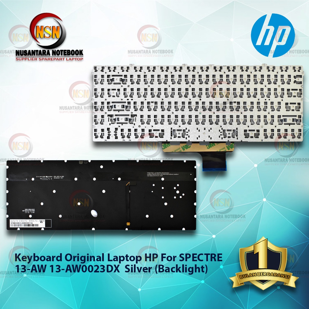 Keyboard Original Laptop HP For SPECTRE 13-AW 13-AW0023DX (Silver)