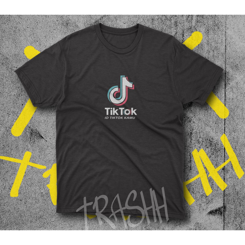 T-shirt Kaos CUSTOM TIKTOK id tiktok kamu Cotton 30S