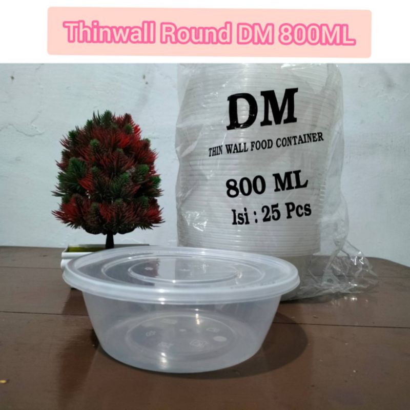 Thinwall Round Merk DM 800ml, 1pcs