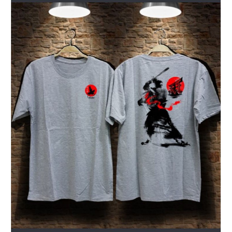 kaos distro samurai abu m71/ T-shirt pria wanita/ kaos keren