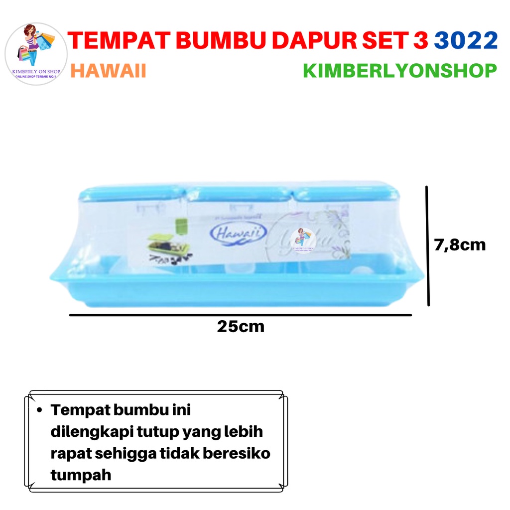 Tempat Bumbu Ayaka Set 3 3022 S3 SW Hawaii