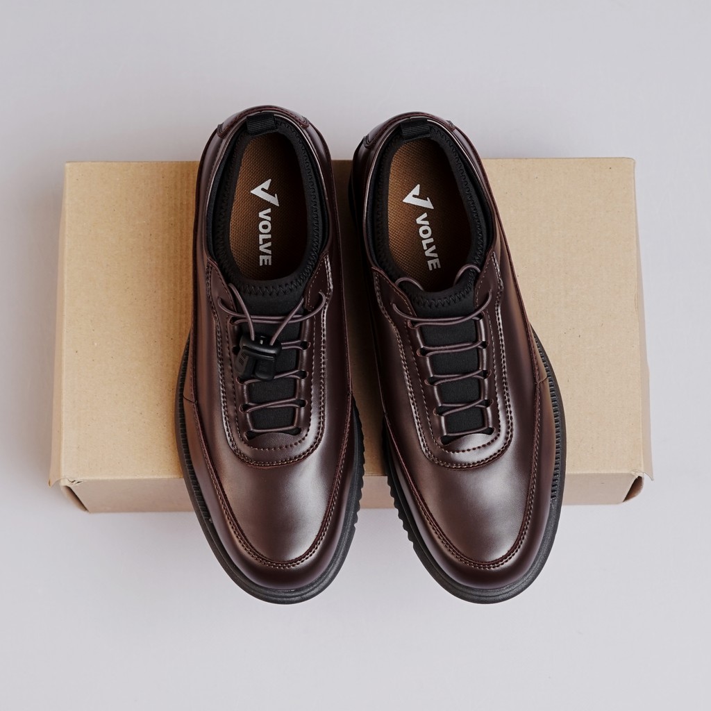 Wave Dark Brown | 39-45 | Sepatu Sneakes Kets Casual Kasual Pria Cowok Men Sneaker Lokal Footwear | FORIND Volve