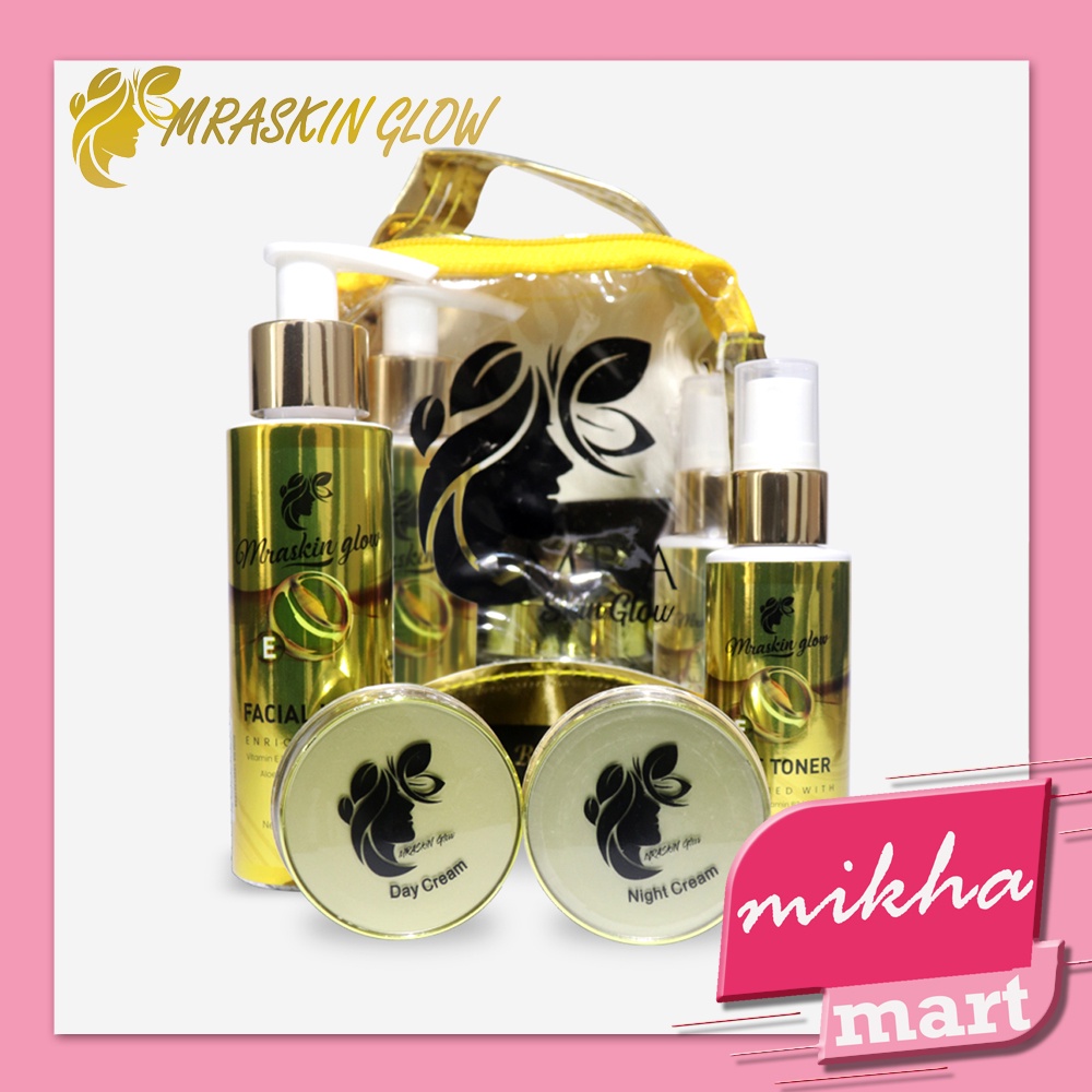 Paket Whitening Cream Set Wajah by MRASKIN GLOW / MRA SKIN GLOW / BISA ECER ORI 100% - MKM