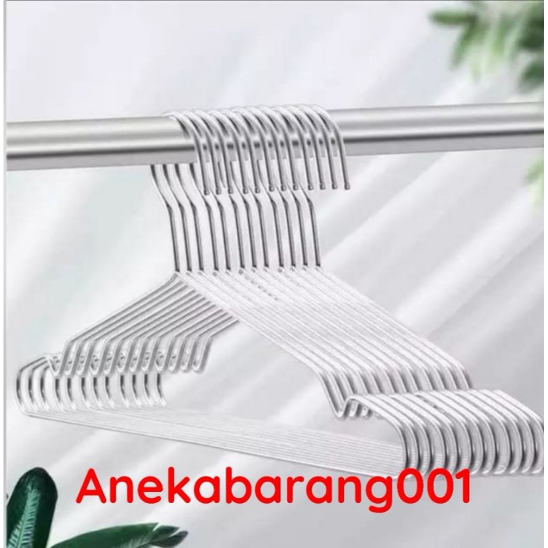 Hanger Baju Stainless Steel Gantungan Baju 42cm dan 45cm
