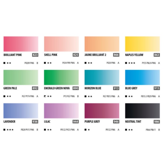 SHINHAN WATER COLOURS SWC Professional Artists 15ml x 12 Colours 24 Colours 32 Colours Colors