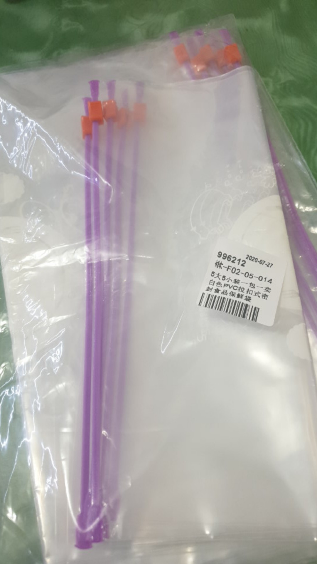 10pcs Kantong Plastik Zip-locked Reusable Untuk Makanan / Buah