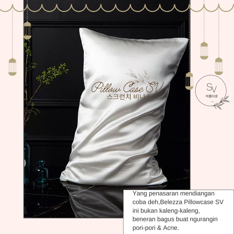 Sarung Bantal Silk Pure Belezza Pillowcase SV Sarung Bantal Silk