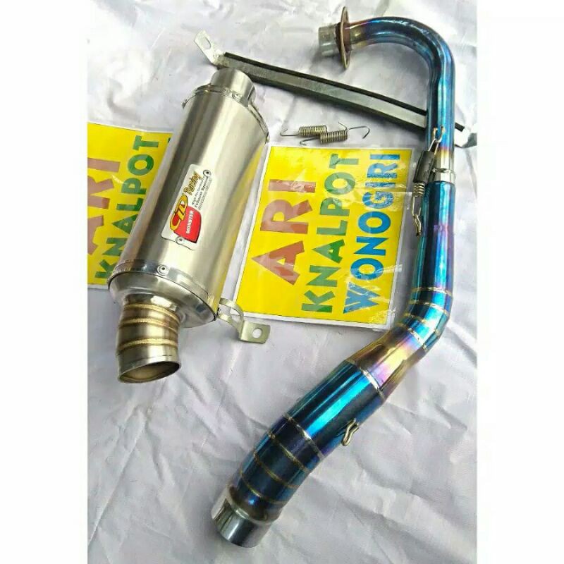 knalpot CLD racing leher bluemoon kolong road race Jupiter Z Vega Shogun Supra kharisma smash