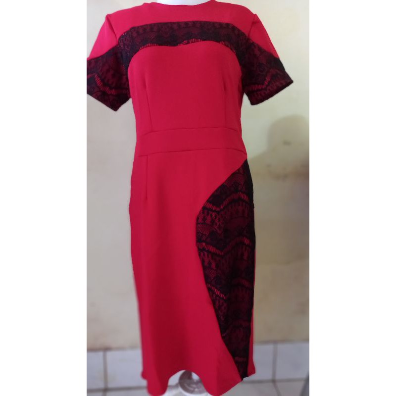 dress wanita scuba brokat given