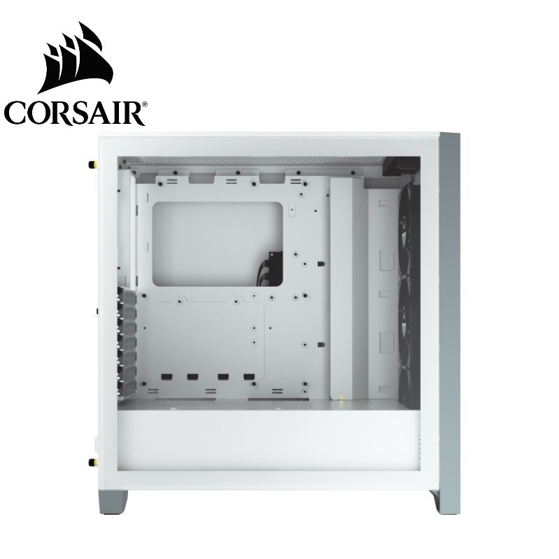 Corsair iCUE 4000X RGB Tempered Glass Mid Tower ATX Case White