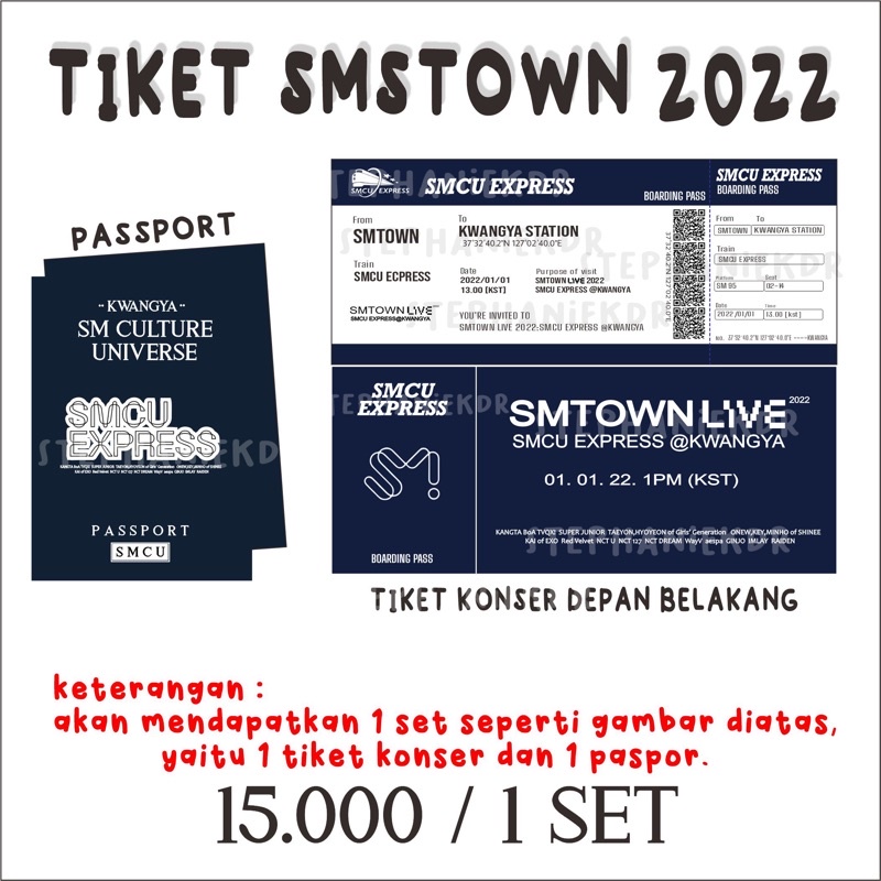 smcu express ready stock passport tiket konser smtown smcu 2022 kwangya nct dream nct 127 WayV aespa