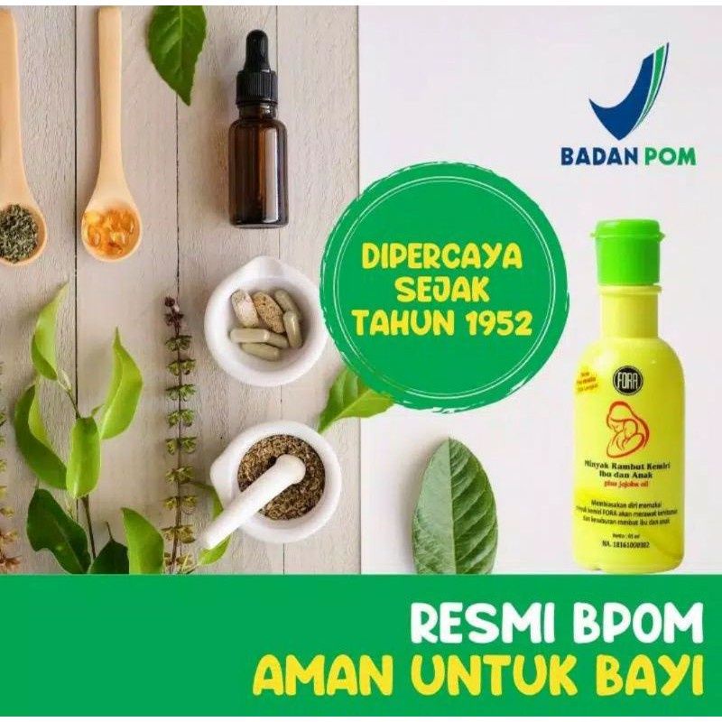 Minyak Kemiri Murni + Jojoba Oil Penumbuh Rambut dan Alis FORA BPOM 65ml