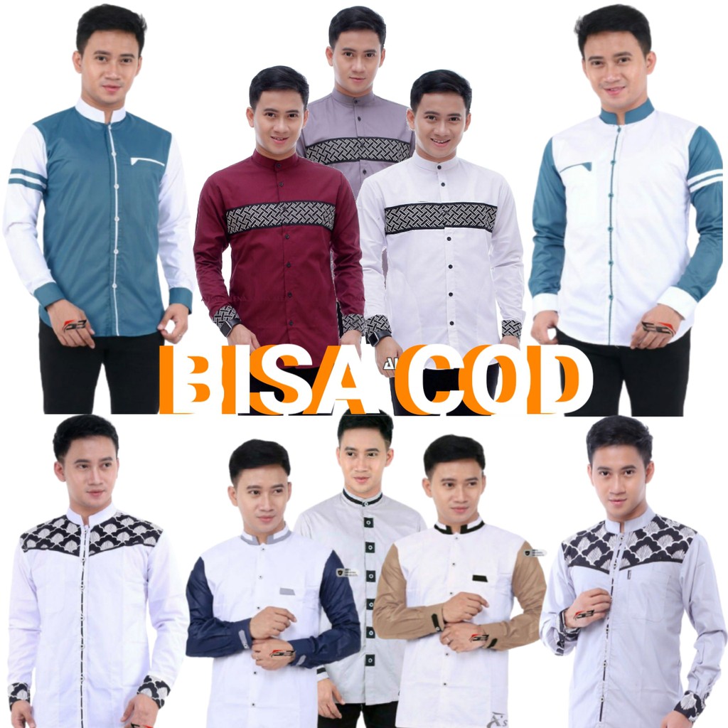 Baju Koko Pria Putih  Koko Gus Azmi Syubbanul Muslimin Koko Azzahir