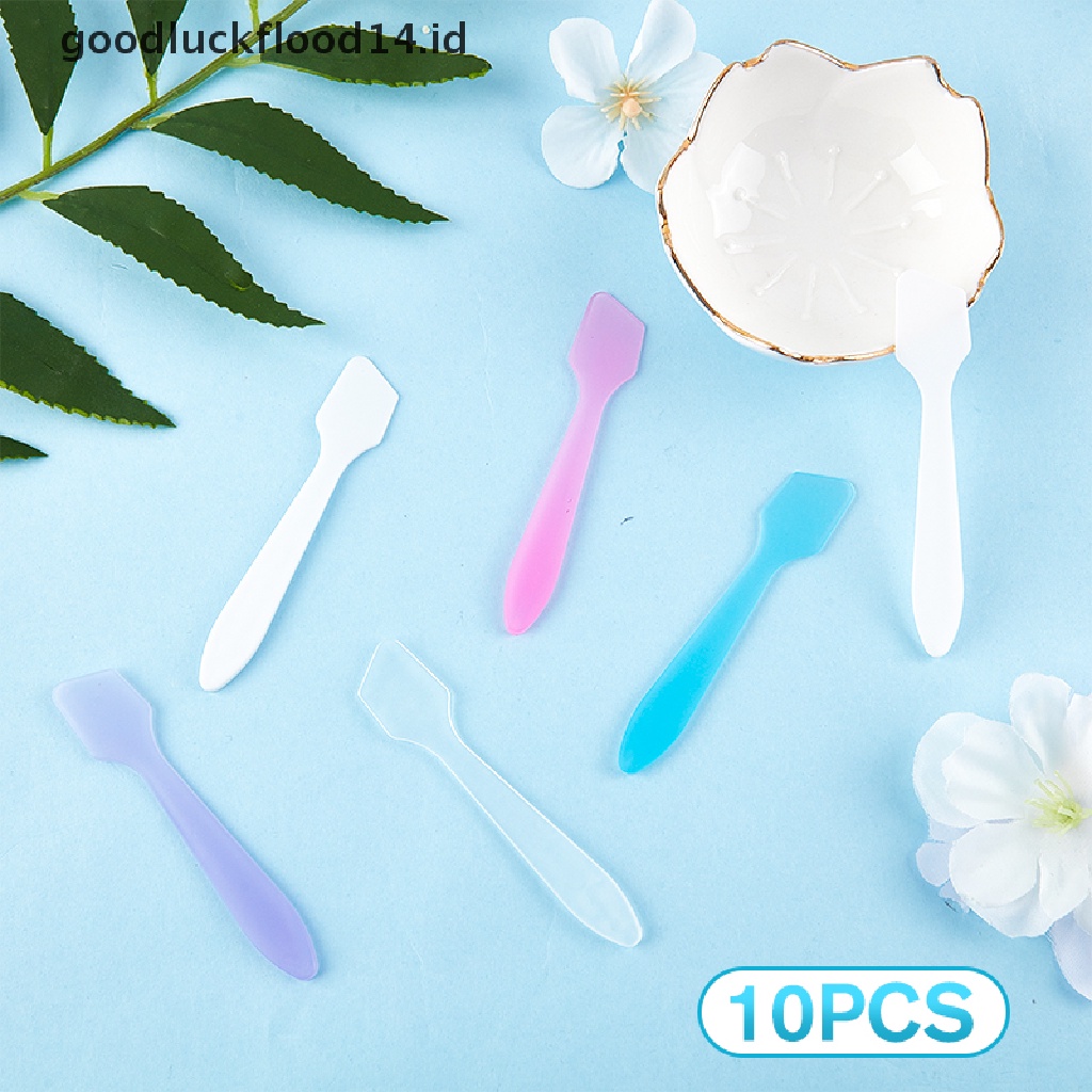 [OOID] 10 Pcs Mini Cosmetic Spatulas Scoop Face Cream Makeup Mask Mixed Spoon Beauty ID